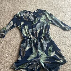 Leaf Print romper